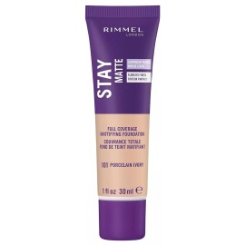 Rimmel London Stay Matte Liquid Mousse Foundation, - 101 Porcelain Ivory