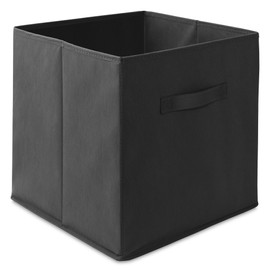 Casafield Set of 6 Collapsible Fabric Cube Storage Bins, Black - 13" Foldable Cloth Baskets for Shelves, Cubby Organizers & More