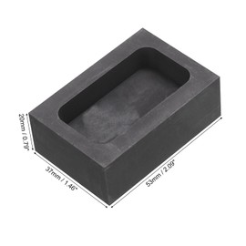 sourcing map Gold Silver Graphite Ingot Mould Crucible for Casting Metal Aluminum Copper Brass Melting Refining, 1.57"x0.79"x0.59" (200g Gold/100g Silver)