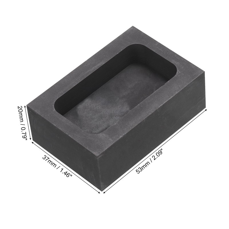 sourcing map Gold Silver Graphite Ingot Mould Crucible for Casting