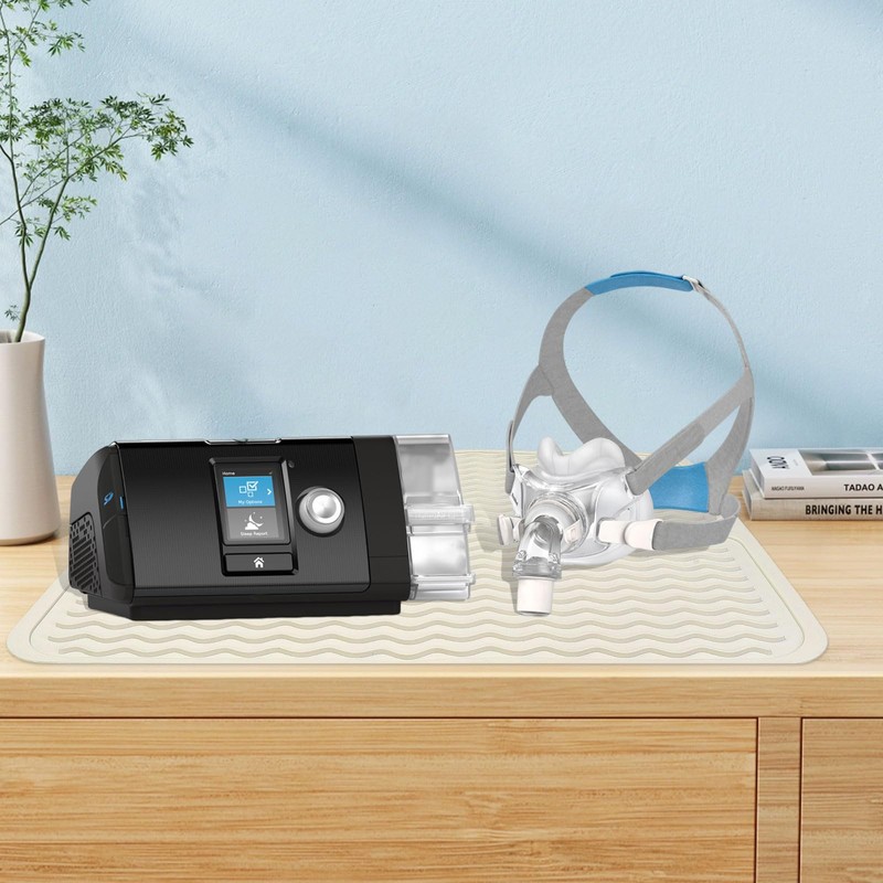 FWUNYVN CPAP Dust Protector Mat, Silicone Mat Prevent CPAP Nightstand