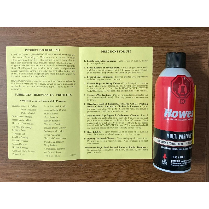 HOWES LUBRICATOR 11 OZ SPRAY since 1920