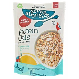 Seven Sundays 2-PACK Seven Sundays Maple Almond Protein Oats with Flax & Chia, 28 Oz. each bag