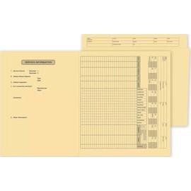 Vehicle Service File Folder, 100 Folders, 10" x 11 1/2", 100 Folders