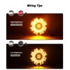 XtraGlow 7" Round Transit Turn Signal Light Amber LED Parking
