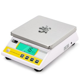 CGOLDENWALL 10kg x 0.1g Digital Precision Electronic Balance Laboratory Lab Scale Industrial Weighing and Counting Scale Table Top Scale g/ct/lb/oz/DWT/tl Multi-Units Switchable (10000g, 0.1g)