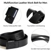 POYOLEE No Buckle Leather Belts Mechanic Belt for Men Adjustable