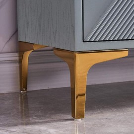 WANLIAN 7 Inch Gold Furniture Legs, Heavy Duty Metal Furniture Feet for Cabinet Sofa TV Stand Bookcase Cabinet Legs Set of 4 (Gold)
