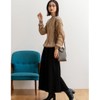 VITAFELICE Inb-90031p Women's 2-Way Pochette with Wood Handle, coffee