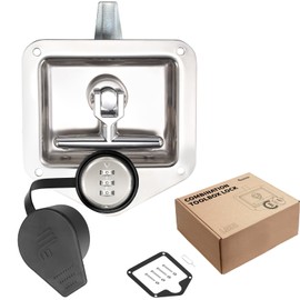 Loclink Combination Truck Tool Box Lock Replacement, 3 Digit Combination Lock Keyless Security Folding T-Handle Latch Standard US General for Trailer Toolbox RV Camper Motorhome Patrol Car