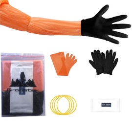 Granster Disposable Sterile Thick Elastic Fitting Field Dressing Venison Cleaning Gloves Kit, 12 Sets Full-Shoulder & Wrist-Length Gloves Tool Kit, 24 Pairs