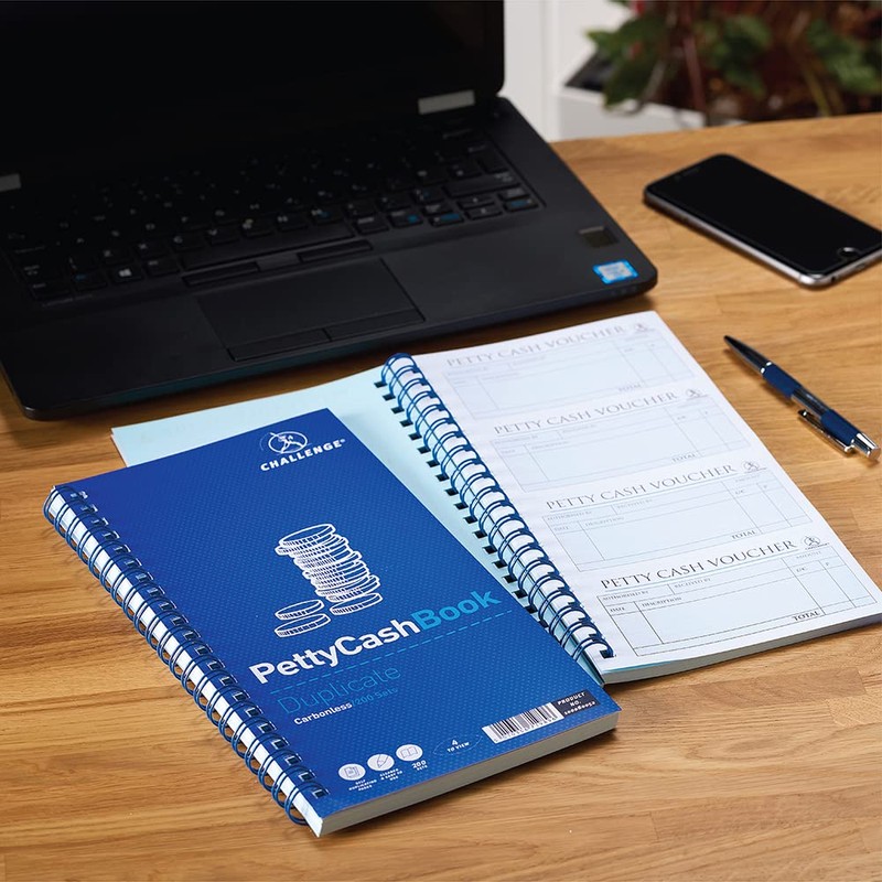 Challenge Duplicate Petty Cash Book, Carbonless, 200 Pages, 1 pack