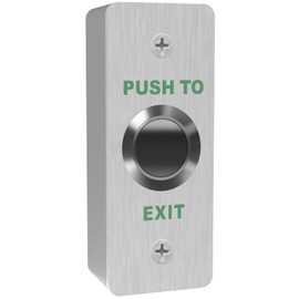 UHPPOTE Momentary Push to Exit Button Stainless Steel Panel with Back Mounted Box for Door Access Control