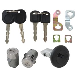 Ignition Switch Lock Cylinder & Front Door Lock Cylinders with Keys Replacement for 2003-2007 Chevy Avalanche Silverado Suburban Tahoe