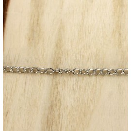 Unbranded Silver Tone Curb Chain Necklace 24" - 2.5mm - 1 Necklace - N479
