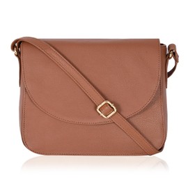 Ozora Vintage Genuine Leather Shoulder Crossbody Purse For Women with Adjustable Strap, Mobile Pocket & Inside Zipper (Tan NDM)