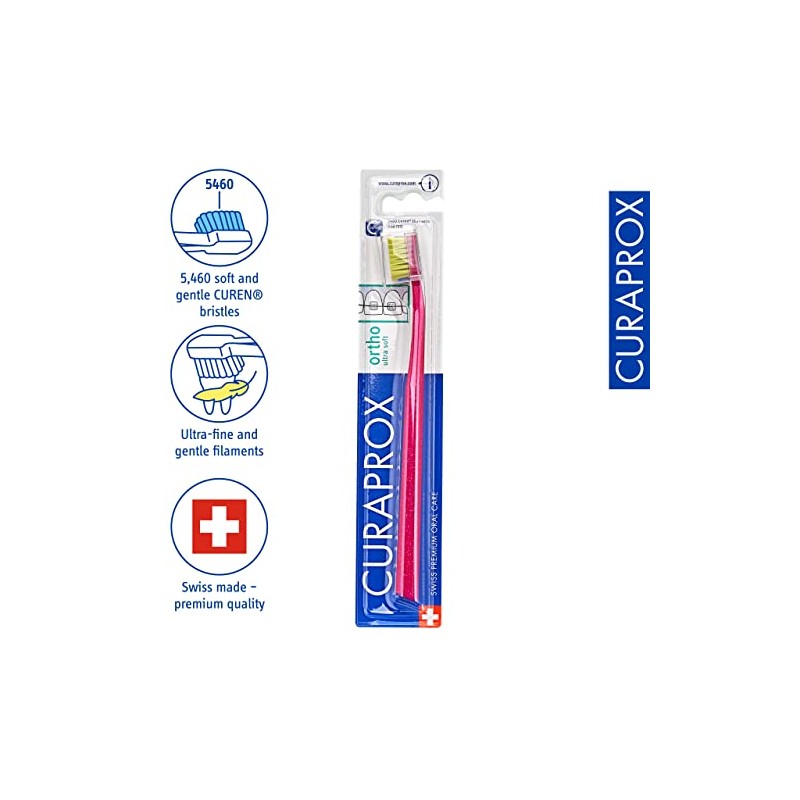 Cepillo de dientes de ortodoncia Curaprox CS 5460: cuidado de