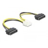 Delock Power Cable 2 x SATA 15 Pin Male to
