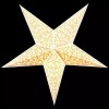 Quasimoon 24" Gold Bramble Glitter Paper Star Lantern, Hanging Decoration