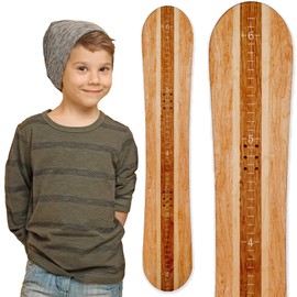 Growth Chart Art | Wooden Snowboard Height Chart for Kids, Boys, Girls for Measuring Height of Kids, Nursery Wall Decor | Baby Snowboard | Blonde