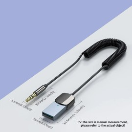 Receptor Usb Bluetooth 5.1 Para El Coche Con Toma Aux De 3.5