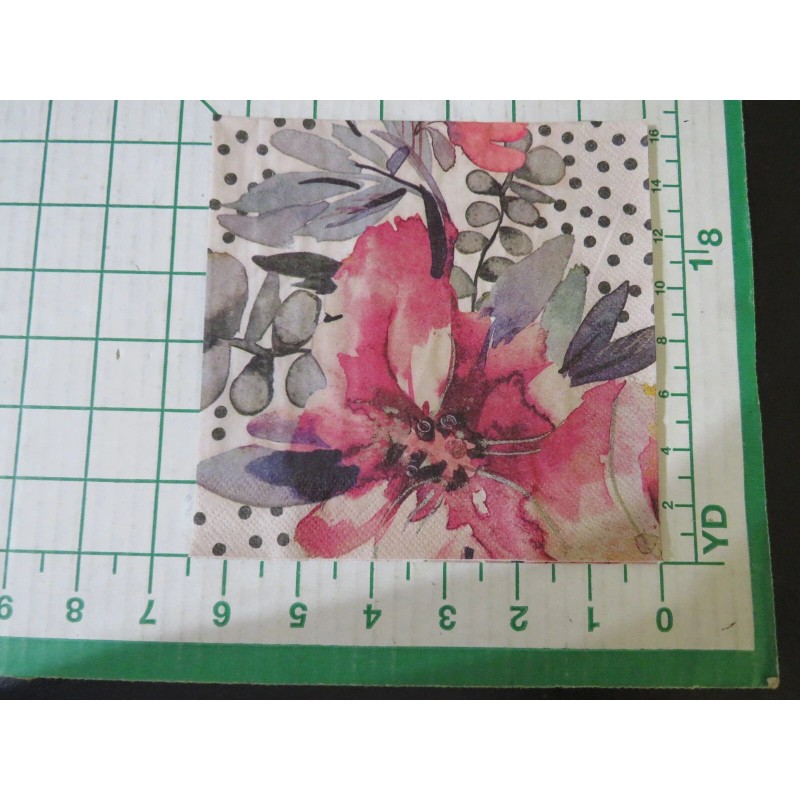 Creative Coverings THREE DECORATIVE LUNCHEON NAPKINS for DECOUPAGE "Elise Floral"