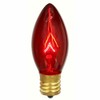 Vickerman C9 Transparent Red Replacement Bulb, 7 Watt, 130 Volt,