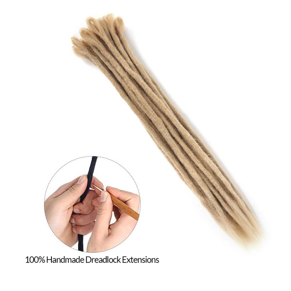 AOSOME 20 Inch Sand Color Dreadlock Extensions Crochet Locs Braids