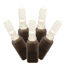 Vickerman Twinkle Icicle Light Set Featuring 70 LED Lights on Brown Wire with 3.5" Bulb Spacing and 8" Drop Spacing, 9', Warm White
