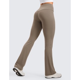 CRZ YOGA Womens Butterluxe High Waist Flare Pants 32 Inches - Yoga Bootcut Wide Leg with Pocket Lounge Nomad Grey X-Small