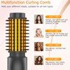 Cordless Hair Curling Iron Brush, Travel Hot Straightener Comb Curl