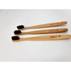 3 Pack of Eco-Friendly Charcoal Bamboo Toothbrushes l Natural Bamboo