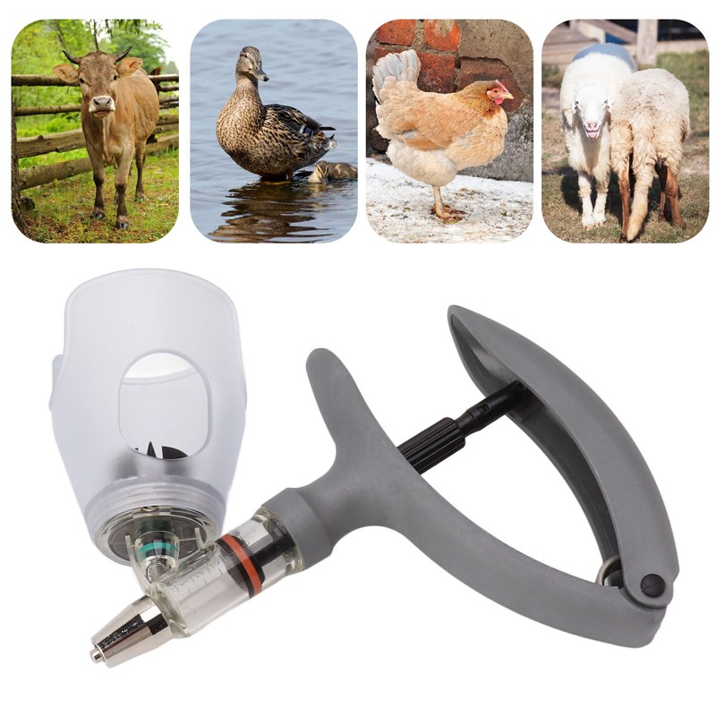 Livestock Syringe Adjustable Continuous Automatic Veterinary Syringe Gun for Cattle