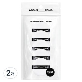 About Tone Powder Pact Puff 5p, black, 2 pcs / 어바웃톤 파우더 팩트 퍼프 5p, 블랙, 2개