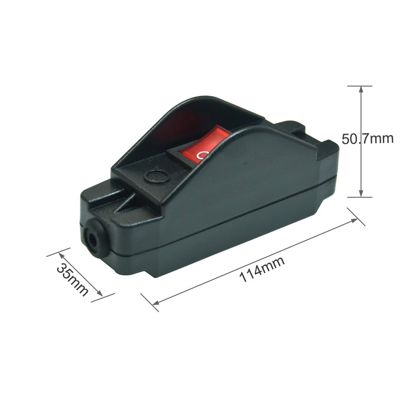 FILSHU Inline Cord Switch 16A 125V/250V AC Black Inline ON/Off