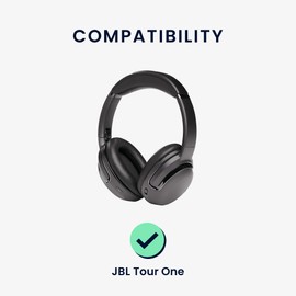 kwmobile 2X Ohrpolster kompatibel mit JBL Tour One Polster - Kopfhörer Polster aus Kunstleder für Over Ear Headphones