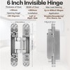 Onedaful 2 Kits 6 inch Stainless Steel Hidden Door Hinges