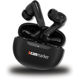 Scanmarker Bluetooth Wireless Earbuds with Microphone, 8 Hours Playtime, 32 Hours Total with Charging Case