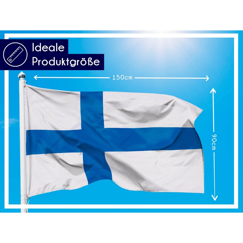 PHENO FLAGS Finland Flag - Finland Flag 90 x 150