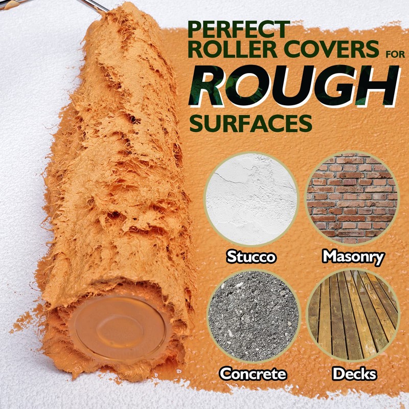 Paint Roller Covers 9 Inch x 3/4" Nap, 20 Pack,