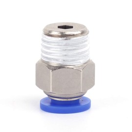 SNS SPC4-M10 BE 4mm Tube OD x M10 Male Straight Nickel Plated Brass Push to Connect Pneumatic Fittings（10 PCS）