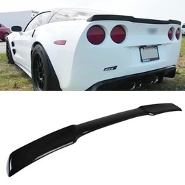 Trunk Wing Spoiler Painting Fit for 2005-2013 Corvette C6 ZR1 H Style Rear Spoiler Wing (Gloss Black)