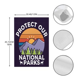 Save Our Nationals Parks, Parks Over Profits Flag Funny Banner House Eco-Friendly Holiday Flag for Outdoor Decor