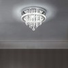 Deckrico Modern K9 Crystal Chandelier 3 LED Lights Stainless Steel