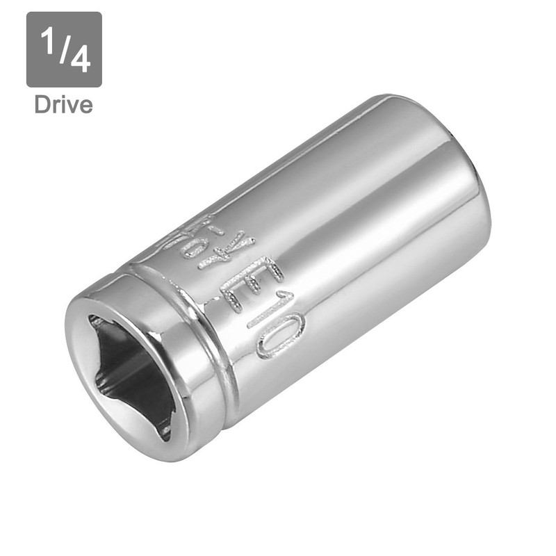 uxcell 2Pcs 1/4-inch Drive E10 External Torx Shallow Socket, Cr-V