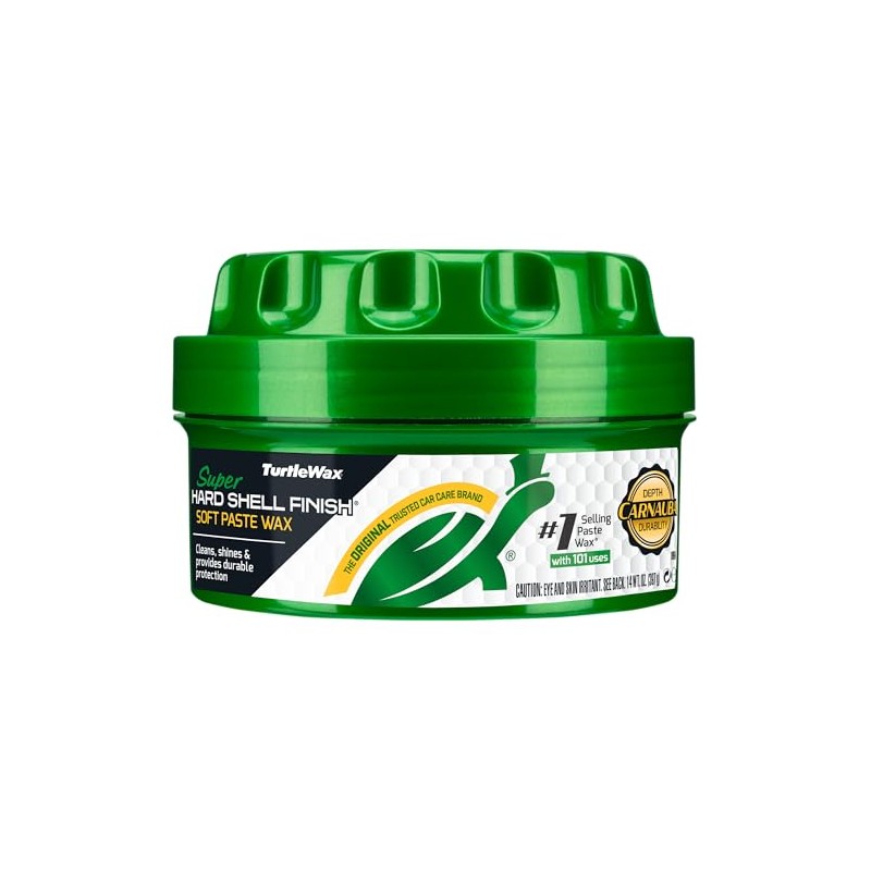 Turtle Wax, Hard Shell Finish, Cera automotriz en Pasta Suave,