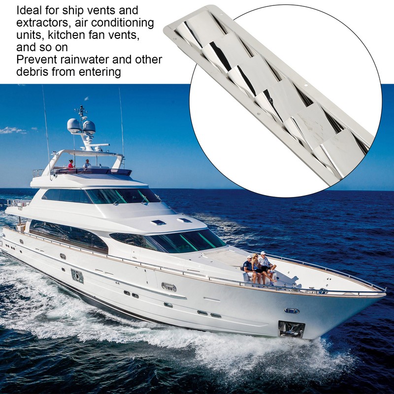 Marine Vent Grill Cover 304 Stainless Steel Louver 7 Slots