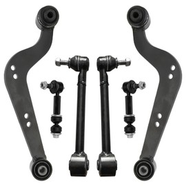 Detroit Axle - Rear 6pc Control Arms Kit for Toyota RAV4 Lexus NX200t NX300 NX300h, Lower & Upper Control Arms Sway Bars Replacement