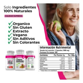 BioHerb | Cardo Mariano 100% Puro – Extracto de Silimarina Estandarizado De Alta Pureza, Extremadamente Eficaz – 360 Cápsulas (500 mg) – Suministro 180 Días – Alta Absorción, Fórmula Premium.