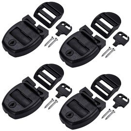4 Set Spa Hot Tub Cover Clips Replacement Kit: Latch Lock, Keys, Screws, and Accessories, Repair and Replace Broken Latches with Clip Lock and Slide Buckle